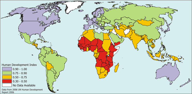 mapa IDH 2006